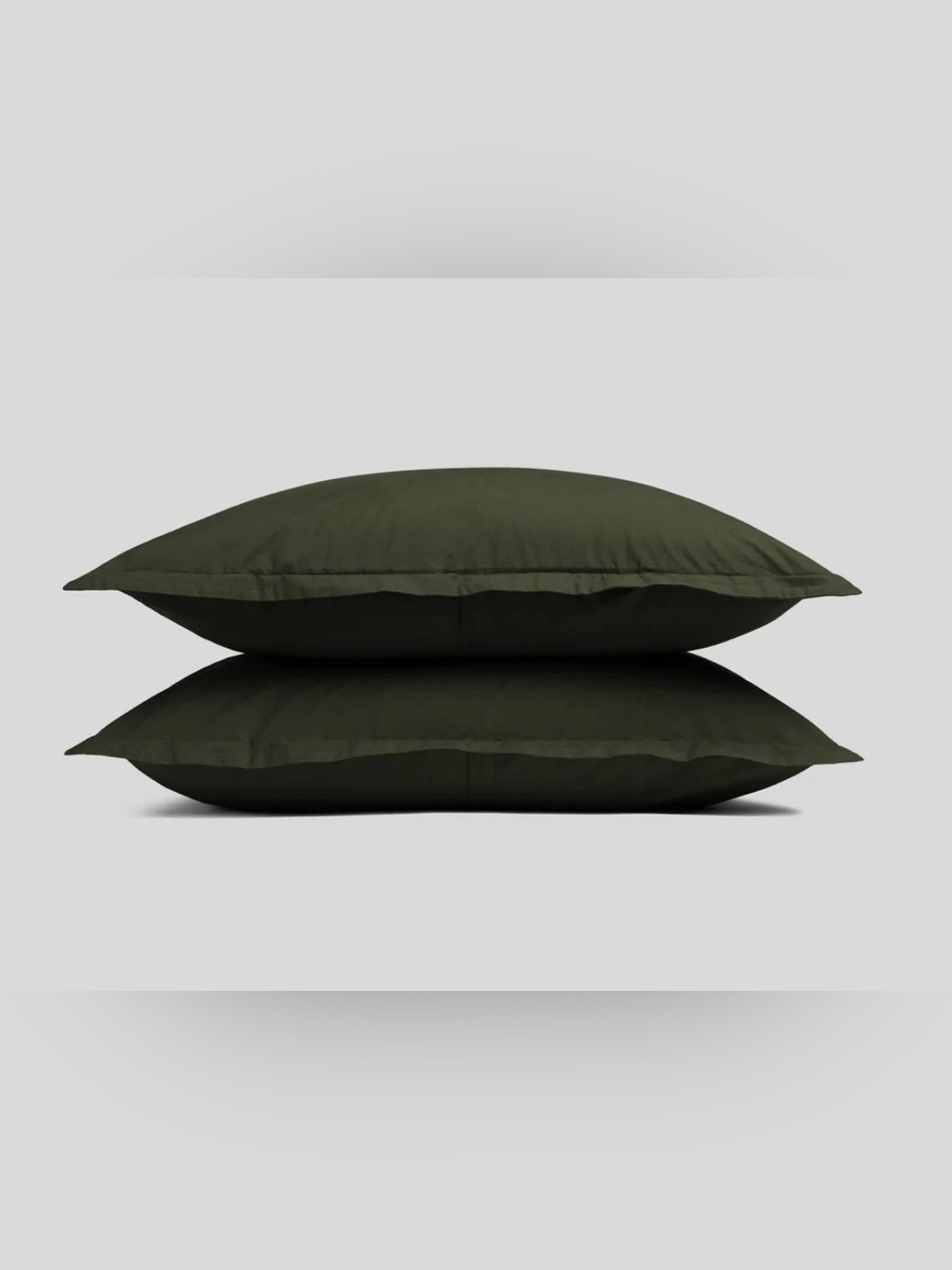 Parachute Brushed Cotton Sham Set Evergreen - Standard Dark Green Pillowcase